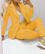 Chic Autumn TwoPiece Versatile Jacket  Trouser Set Provain Shop