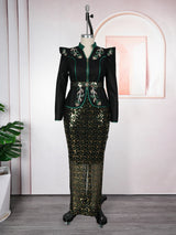 Elegant Plus Size Dashiki Ankara Sequin Party Sets Provain Shop