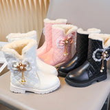 Chic Bow Warm Winter Ankle Boots for Girls Provain Shop