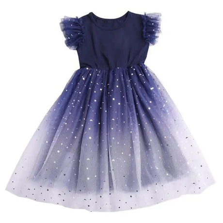 Rose Print Satin Princess Dress for Girls Provain Shop