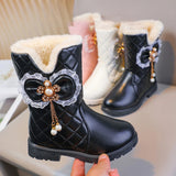 Chic Bow Warm Winter Ankle Boots for Girls Provain Shop