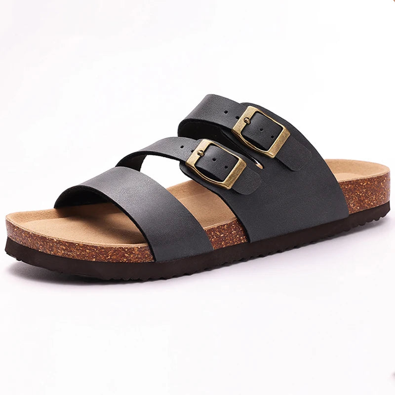 Litfun Womens Leather Cork Arch Support Beach Slides Provain Shop