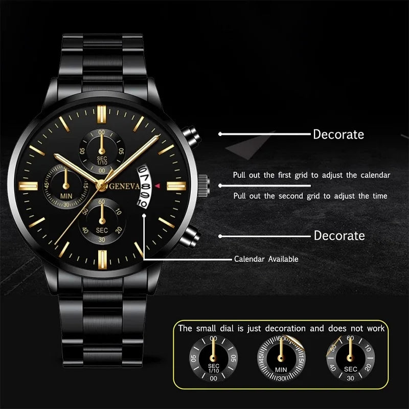 Luxury Calendar Quartz Mens Business Watch Provain Shop
