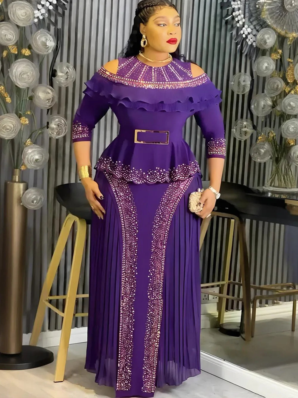 Elegant Plus Size African Luxury Party  Wedding Gowns Provain Shop