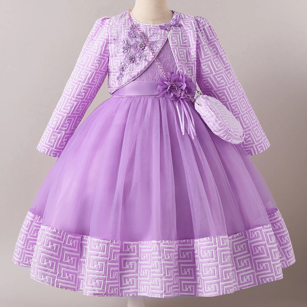 HETISO Girls Tulle Princess Dress with Matching Bag 310Y Provain Shop