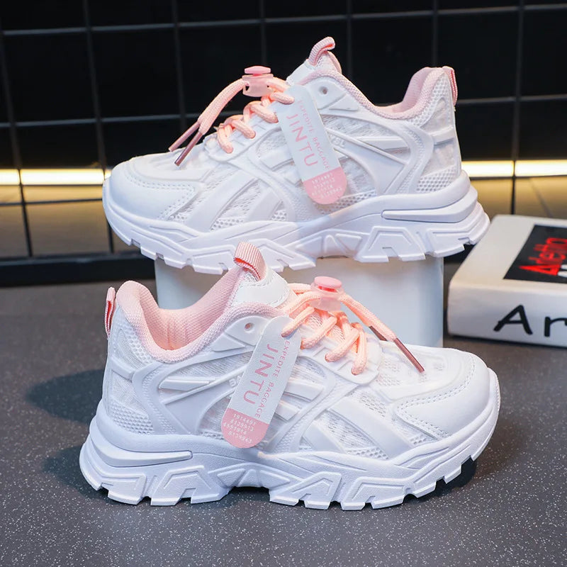 Girls Network Red Sports Dad Shoes  SpringAutumn Kids Provain Shop