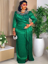 Elegant Plus Size African Diamond Dashiki Party Gowns Provain Shop