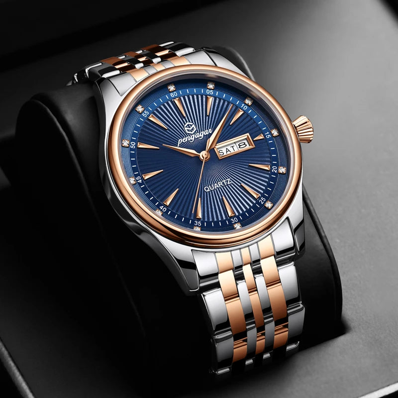 PENGAGAR Luxury Waterproof Stainless Steel Chronograph Mens Watch Provain Shop