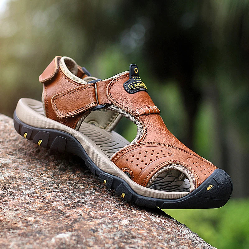 Mens Summer NonSlip Leather Hiking Sandals Sizes 3848 Provain Shop