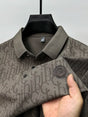 Mens Luxurious Embossed Silk Polo Cool Summer Fashion Provain Shop