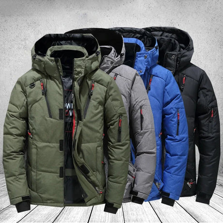 Mens Thick Down Parka  Warm Windproof Winter Jacket Provain Shop