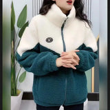 Womens Quilted Lamb Fleece Warm Winter Overcoat Provain Shop