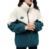 Womens Quilted Lamb Fleece Warm Winter Overcoat Provain Shop