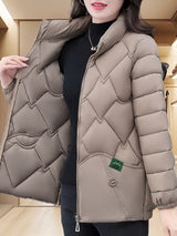 Womens Quilted Embroidered Coat  Winter Warmth Essential Provain Shop