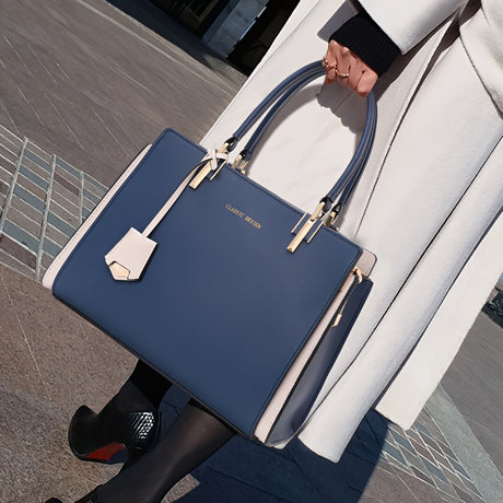 Genuine Leather Handbag, Luxury Top Handle Tote Bag, Fashion Shoulder Bag, Purse For Women provain