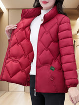 Womens Quilted Embroidered Coat  Winter Warmth Essential Provain Shop