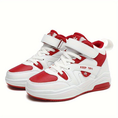 Casual Cool High Top Sneakers For Boys, Lightweight Non-slip Sport Shoes For Running Basketball, All Seasons provain