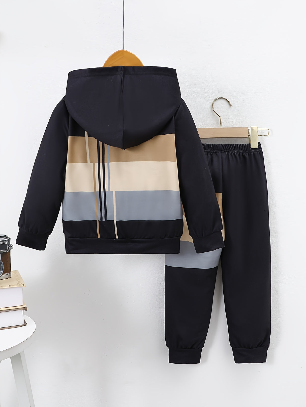 Comfy Fall Boys Colorblock Hoodie  Jogger Set Provain Shop