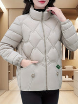 Womens Quilted Embroidered Coat  Winter Warmth Essential Provain Shop