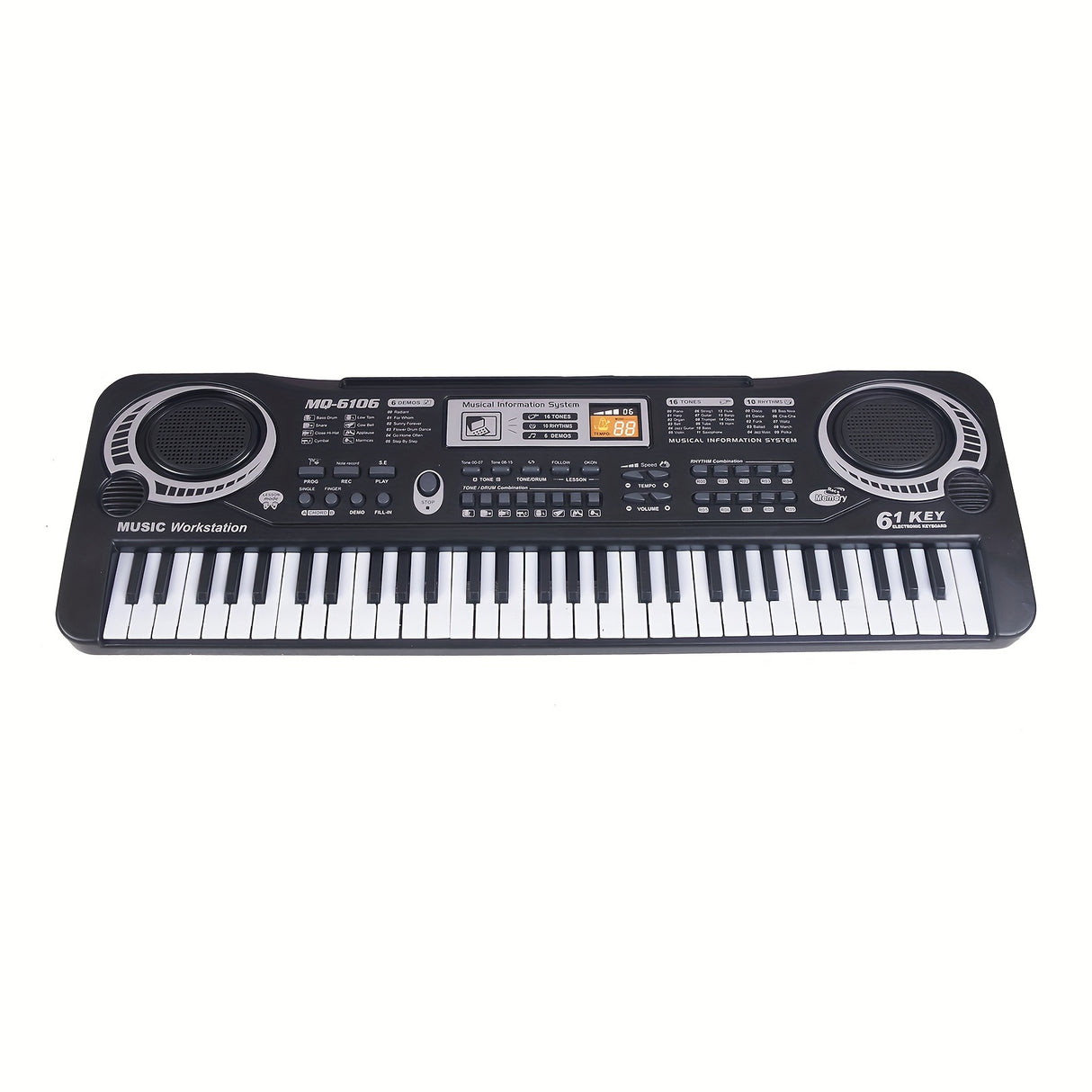 61 Keys Black Digital Music Electronic Keyboard KeyBoard Electric Piano Kids Gift Musical Instrument Provain Shop