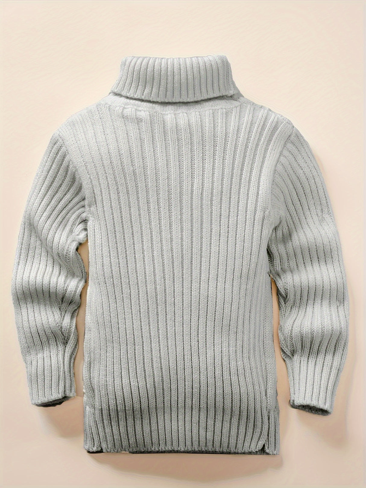 Provain Shop Child's Winter Delight: Cozy Bear Fleece Turtleneck - Stylish, Comfortable & Easy-Care, Unisex Knit Sweater 