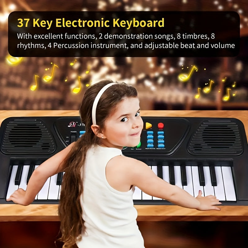 37-Key Electronic Piano Keyboard With Microphone - Portable Musical Instrument Great Christmas Or Birthday GiftBirthday And Christmas Gift Provain Shop