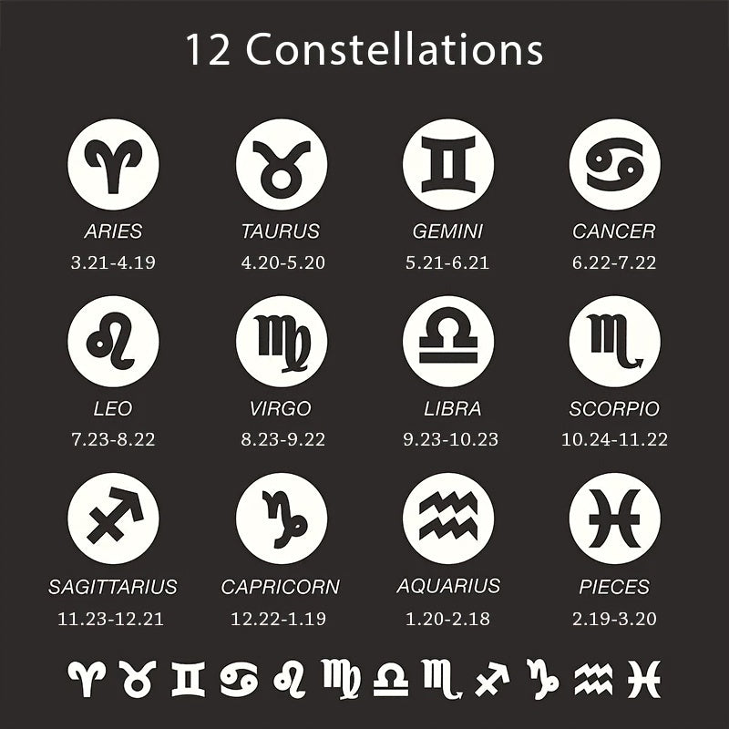 12 Horoscope Zodiac Sign Pendant Necklaces For Women Men Golden Color Aries Leo 12 Constellations Jewelry Gifts Provain Shop