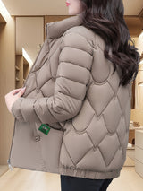 Womens Quilted Embroidered Coat  Winter Warmth Essential Provain Shop