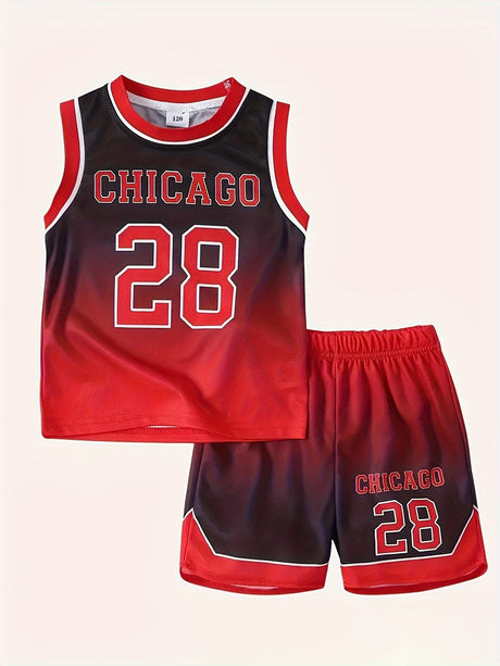 Gradient CHICAGO 28 Kids Sleeveless Basketball Set Provain Shop