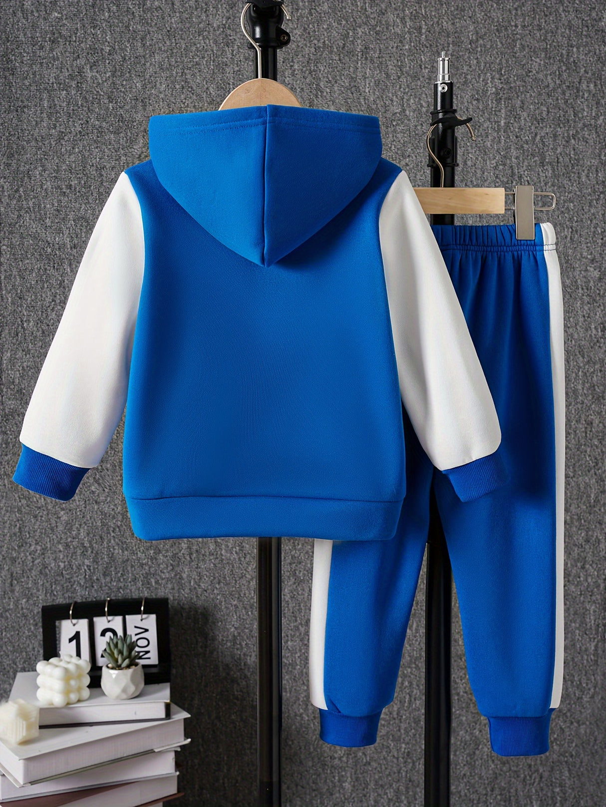 Boys Color Block Varsity Jacket and Pants Set Provain Shop