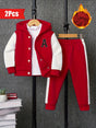 Boys Color Block Varsity Jacket and Pants Set Provain Shop