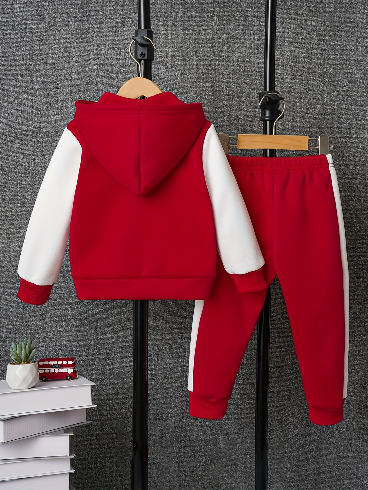 Boys Color Block Varsity Jacket and Pants Set Provain Shop