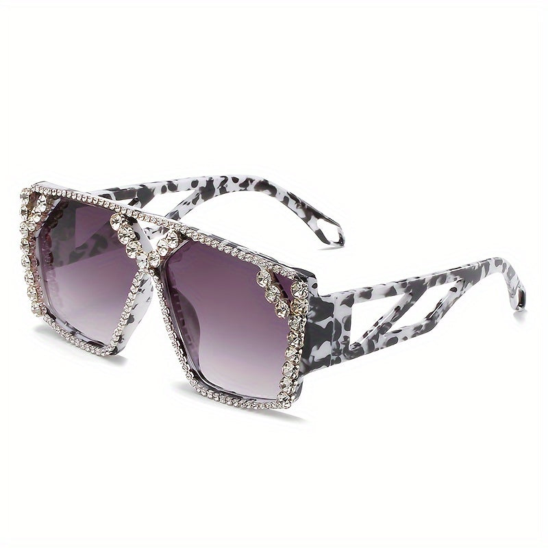 Oversized Square  For Women Luxury Rhinestone Fashion Gradient Shades Props For Costume Party Prom fashion glasses Provain Shop