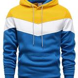 Mens Color Block Hoodie  Sporty AllSeason Pullover Provain Shop